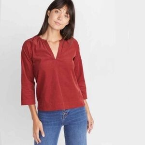 Marine Layer Lenora soft corduroy popover tunic